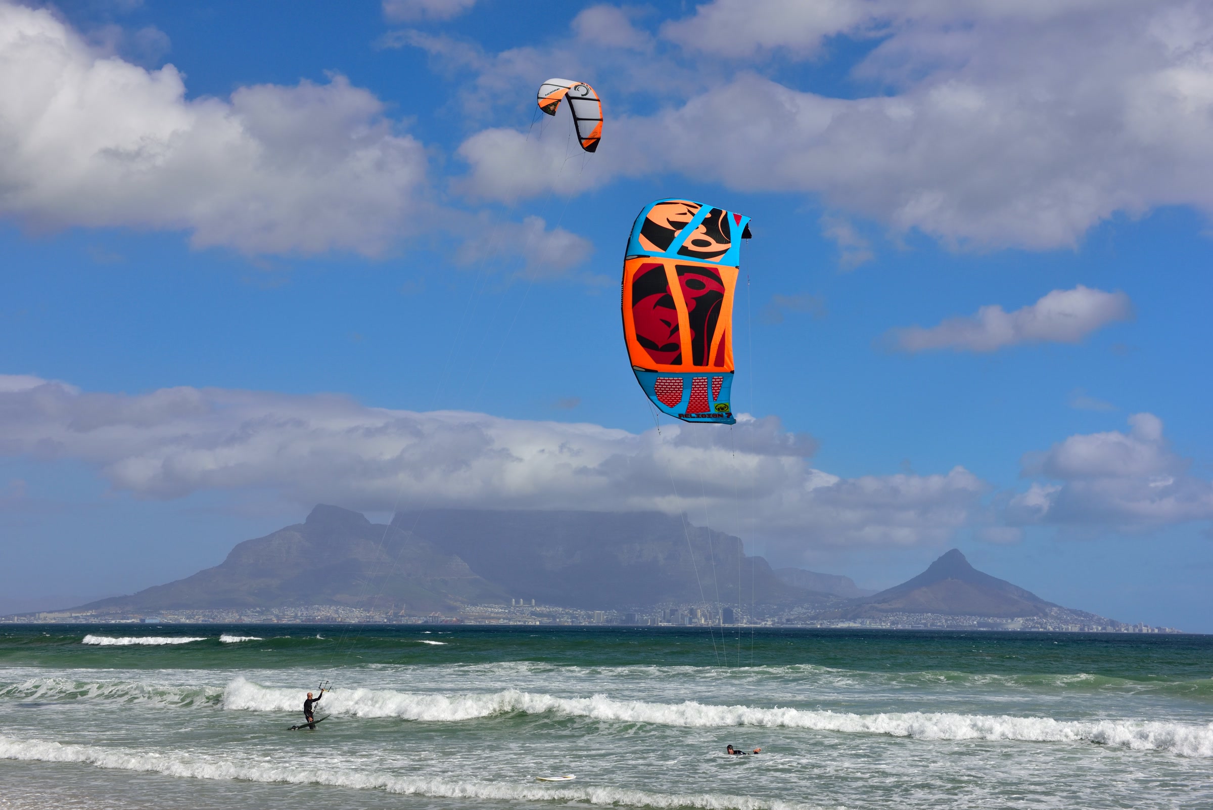 Table Mountain across Table Bay, seen from Bloubergstrand
